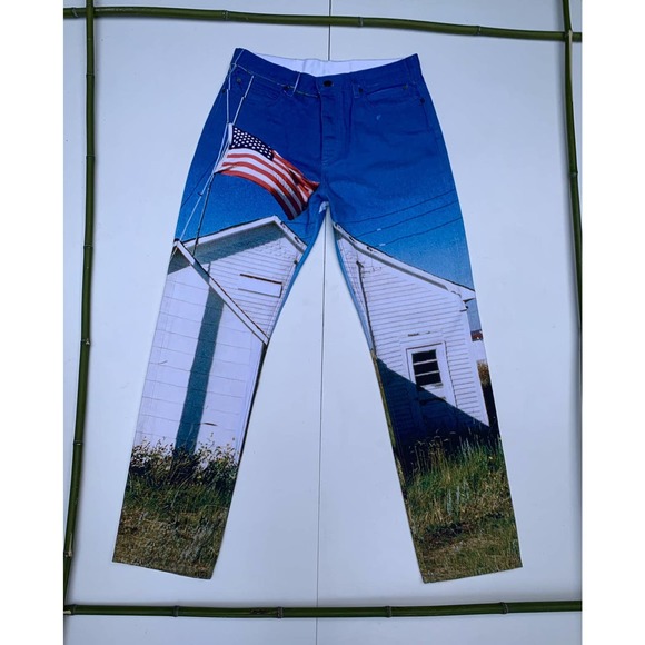 Raf Simons Americana Landscape Denim Jeans - Picture 1 of 12
